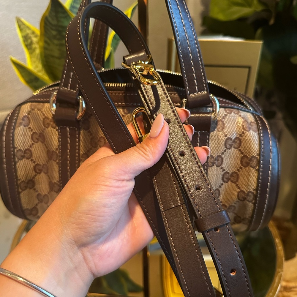 Gucci Duchessa Mini Boston Bag with Unbranded Crossbody Strap - Picture 11 of 12